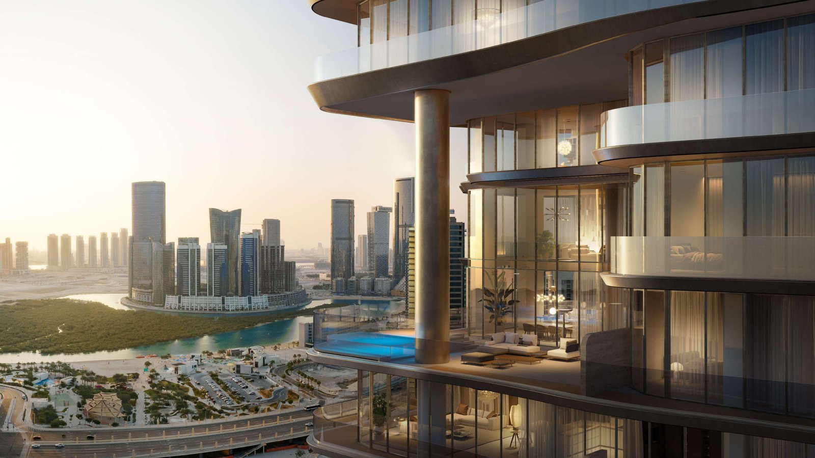 Contemporary architectural design of A1LA Residence by Object 1 Abu Dhabi island living